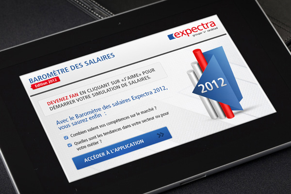 Expectra : UI Design pour application Facebook