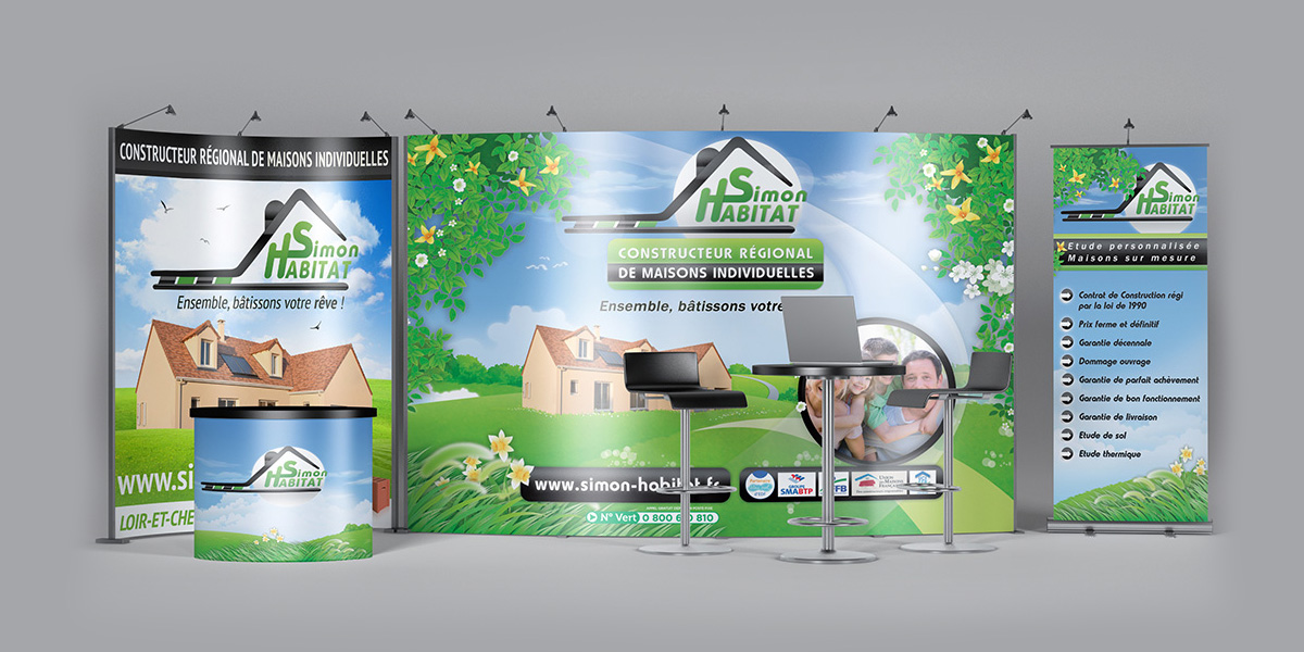 sh-screen0 • Realpix Studio, Graphiste Freelance à Tours Simon habitat création de visuels pour stand événementiel